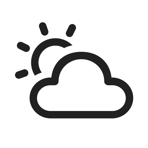 Ic, fluent, weather, partly, cloudy, day, regular icon - Free download