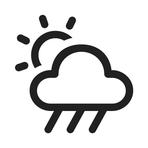 Ic, fluent, weather, rain, showers, day, regular icon - Free download