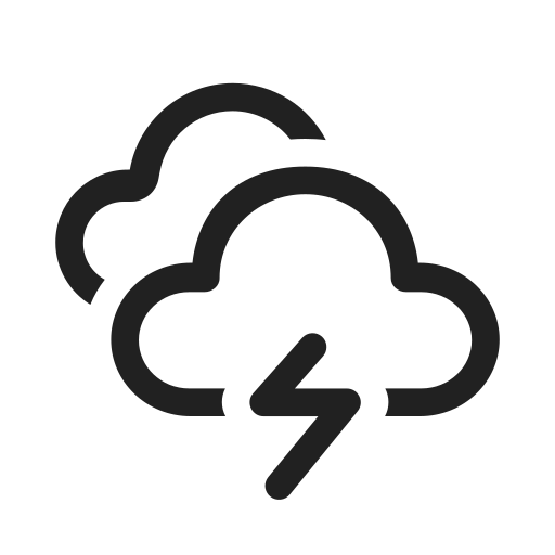 Ic, fluent, weather, thunderstorm, regular icon - Free download