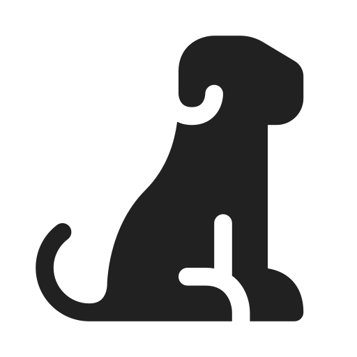 Ic, fluent, animal, dog, filled icon - Free download