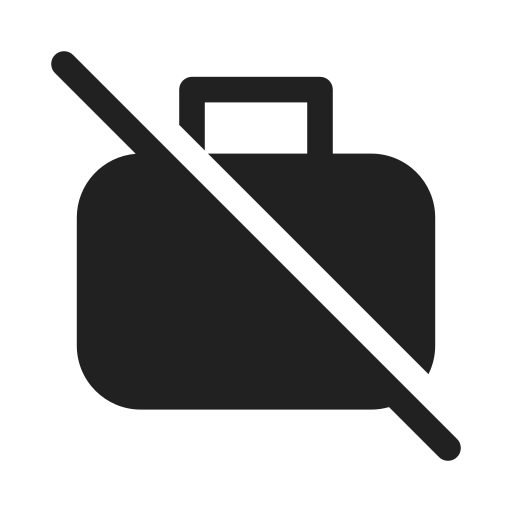 Ic, fluent, briefcase, off, filled icon - Free download