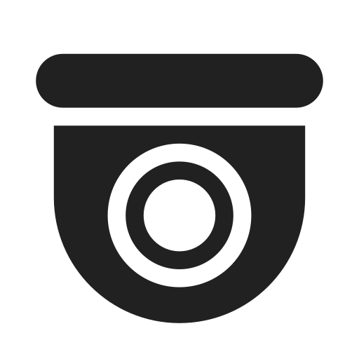 Ic, fluent, camera, dome, filled icon - Free download