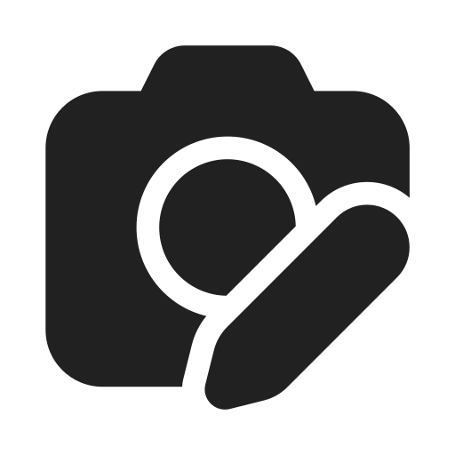 Ic, fluent, camera, edit, filled icon - Free download