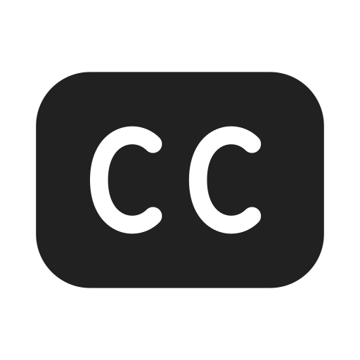 Ic, fluent, closed, caption, filled icon - Free download