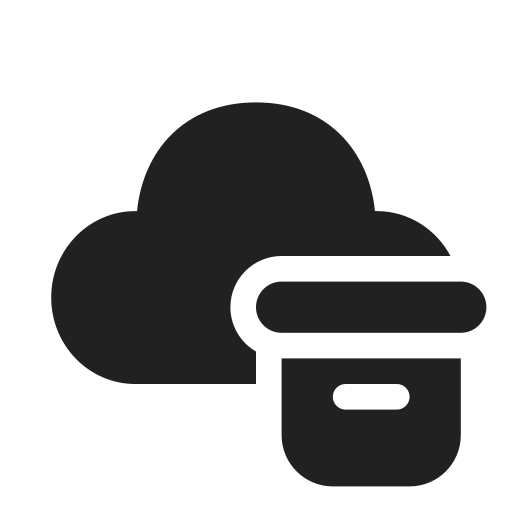 Ic, fluent, cloud, archive, filled icon - Free download