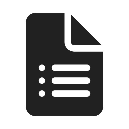Ic, fluent, document, bullet, list, filled icon - Free download