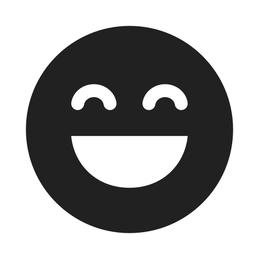 Ic, fluent, emoji, laugh, filled icon - Free download