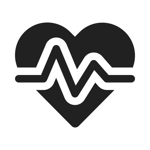 Ic, fluent, heart, pulse, filled icon - Free download