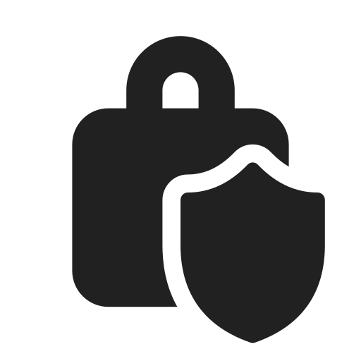 Ic, fluent, lock, shield, filled icon - Free download
