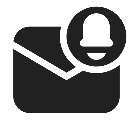 Ic, fluent, mail, alert, filled icon - Free download