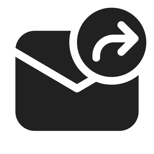 Ic, fluent, mail, arrow, forward, filled icon - Free download