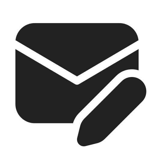 Ic, fluent, mail, edit, filled icon - Free download
