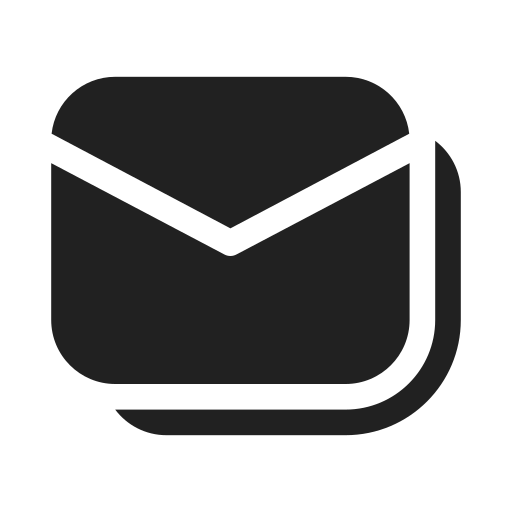 Ic, fluent, mail, multiple, filled icon - Free download