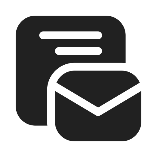 Ic, fluent, mail, template, filled icon - Free download