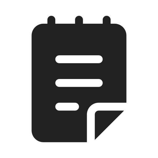 Ic, fluent, notepad, filled icon - Free download