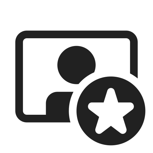 Ic, fluent, video, person, star, filled icon - Free download