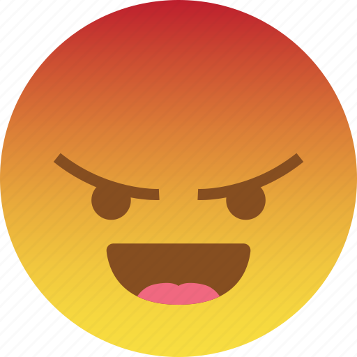 Angry, emoji, laugh, mad, rage, react, taunt icon - Download on Iconfinder