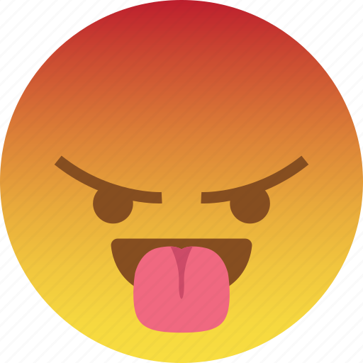 Angry, emoji, mad, rage, react, taunt, tongue icon - Download on Iconfinder