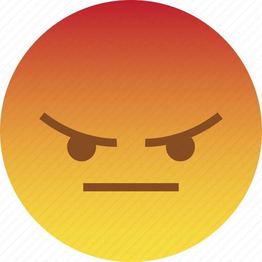 Angry, emoji, flat face, mad, rage, react, taunt icon - Download on Iconfinder