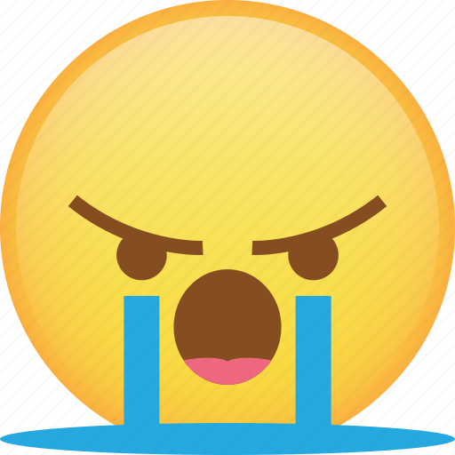 Angry, emoji, mad, rage, react, taunt, tears icon - Download on Iconfinder