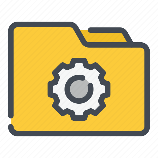 Archive, document, file, folder, gear, options, settings icon - Download on Iconfinder