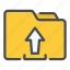 archive, arrow, document, export, file, folder, upload 