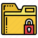 padlock, lock, secure, folder, file, document, archive