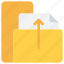 arrow, business, data, document, file, folder, upload 