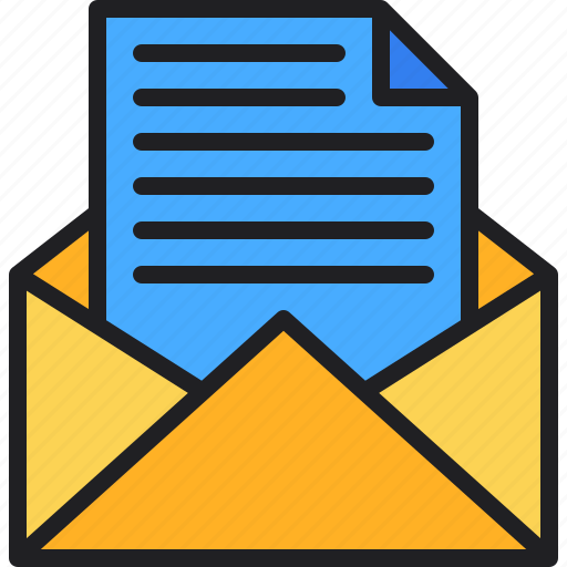 Email, envelope, file, letter, mail icon - Download on Iconfinder