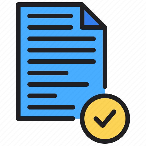 Check, checklist, document, file, mark, verified icon - Download on Iconfinder