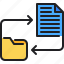 archive, document, file, folder, transfer 
