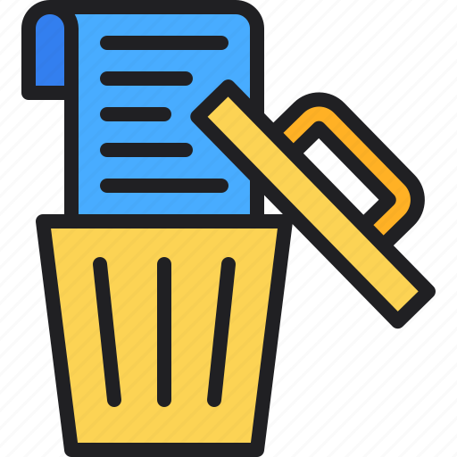 Delete, document, file, paper, trash icon - Download on Iconfinder