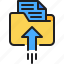 document, file, folder, interface, upload 