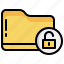 open, unlock, key, folder, file 