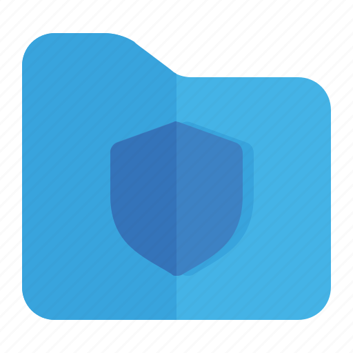 Folder, secure, security, shield icon - Download on Iconfinder