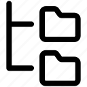 folder, document, storage, root, tree, connection