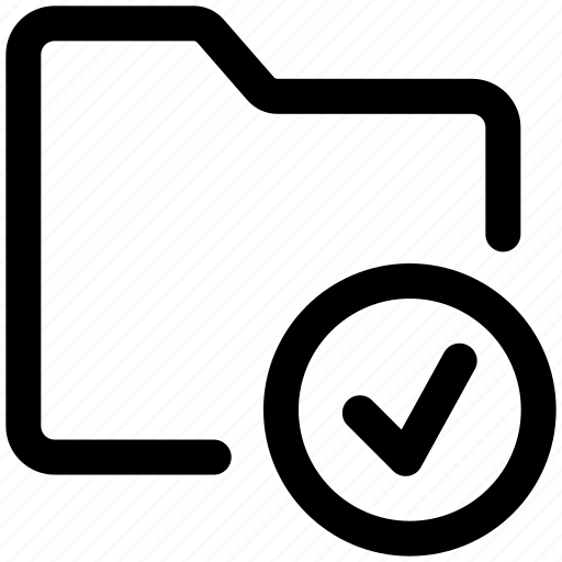 Folder, document, storage, checkmark, check, access icon - Download on Iconfinder