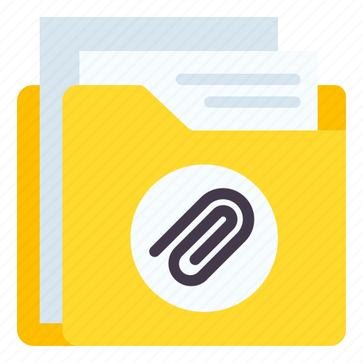 Folder, file, document, attachment, attach, clip, archive icon - Download on Iconfinder