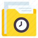 folder, file, document, clock, timer, time, data