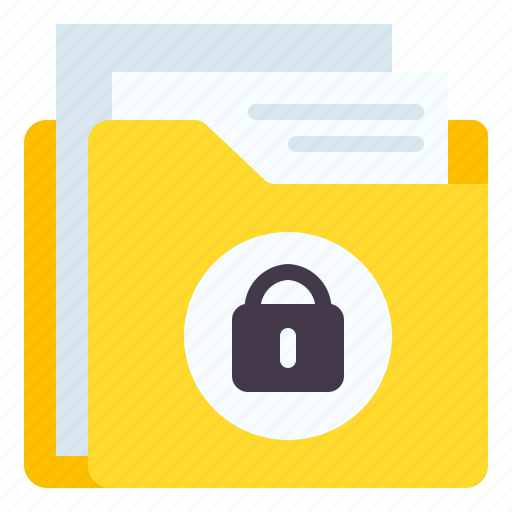Folder, file, document, lock, security, safety, data icon - Download on Iconfinder