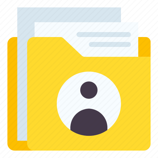 Folder, file, document, user, profile, resume, applicant icon - Download on Iconfinder