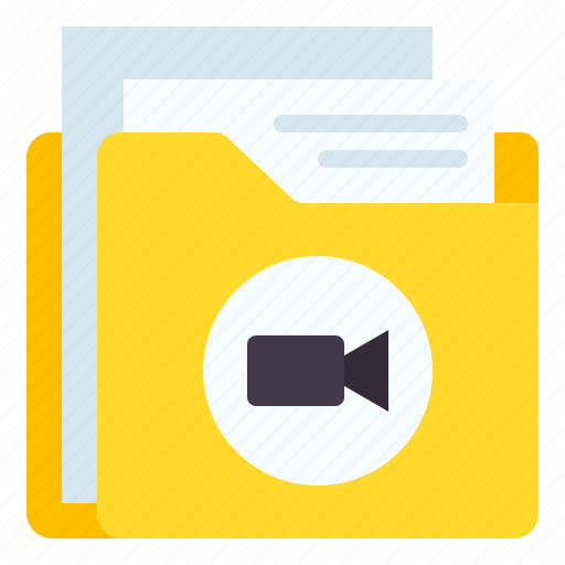 Folder, file, document, video, camera, movie, data icon - Download on Iconfinder