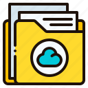 folder, file, document, cloud, computing, data, storage