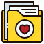 folder, file, document, heart, love, like, data 