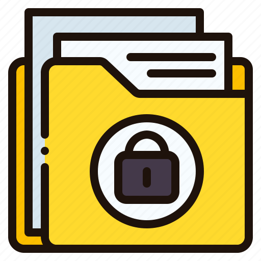 Folder, file, document, lock, security, safety, data icon - Download on Iconfinder