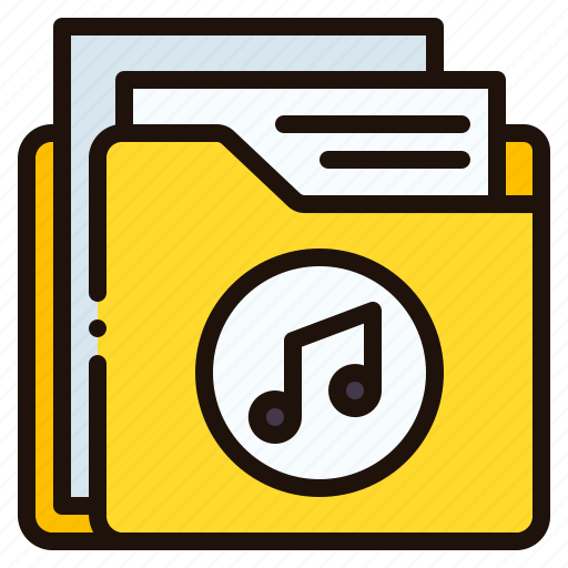 Folder, file, document, music, sound, multimedia, album icon - Download on Iconfinder
