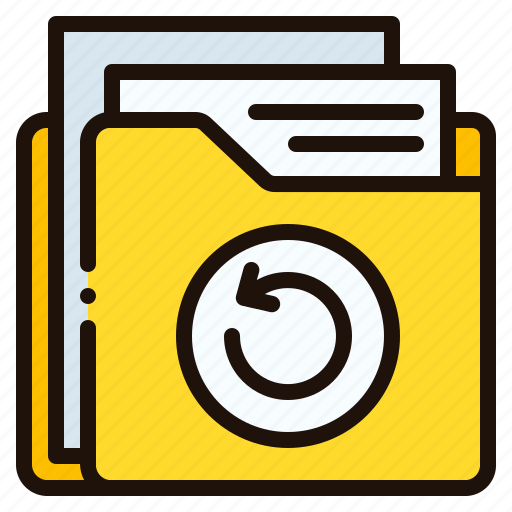 Folder, file, document, reload, refresh, data, storage icon - Download on Iconfinder