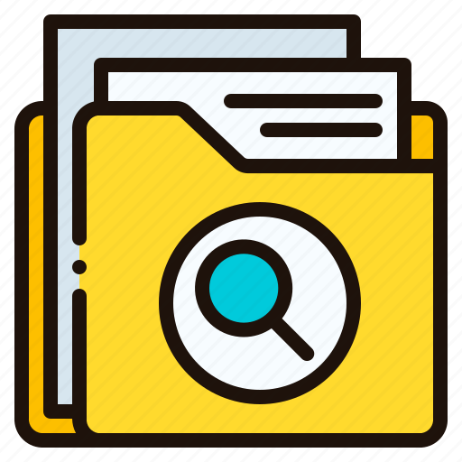 Folder, file, document, search, find, scan, data icon - Download on Iconfinder