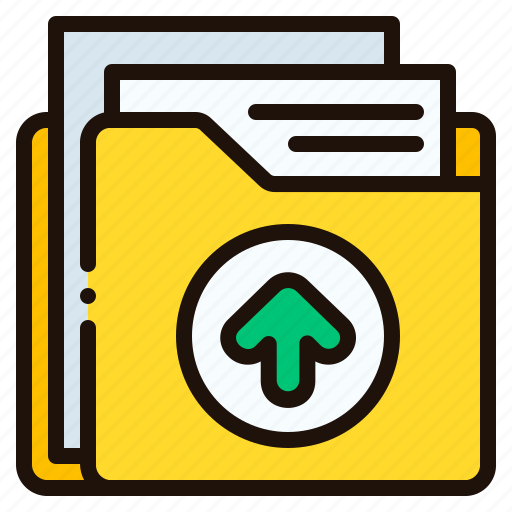 Folder, file, document, upload, send, transfer, data icon - Download on Iconfinder