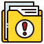 folder, file, document, urgent, warning, caution, danger 